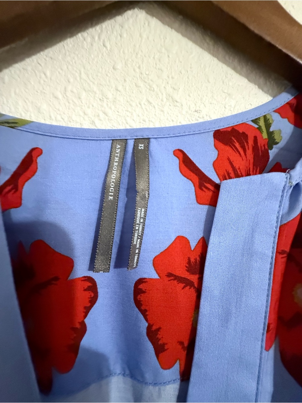 Anthropologie Lavender Floral Maxi Dress with V-Neck - Picture 3 of 4